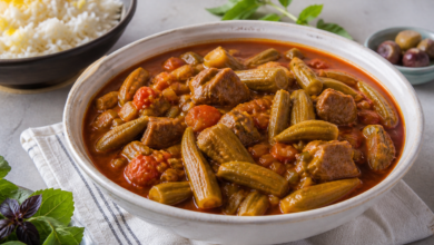 خورش بامیه مجلسی و اصیل