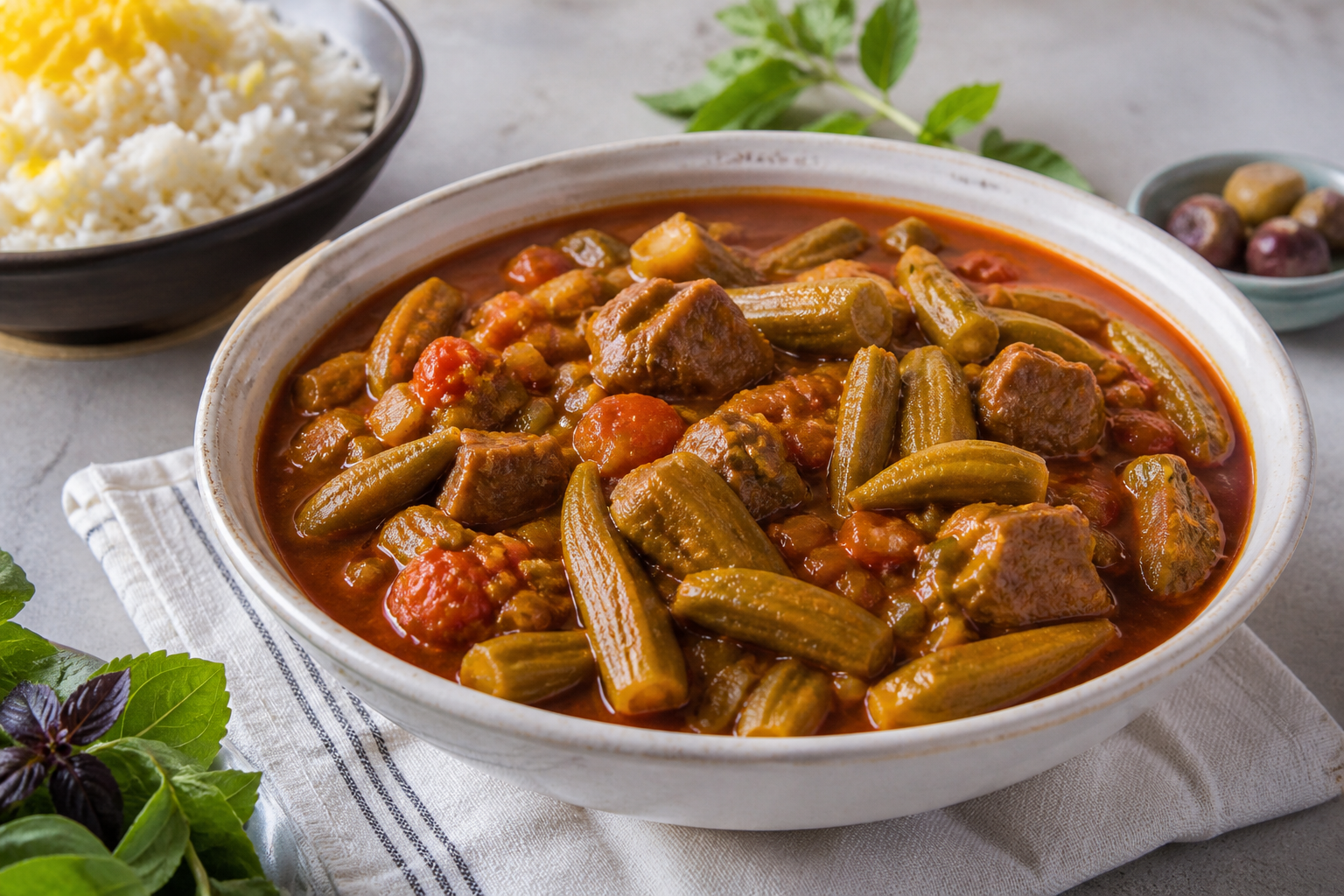 خورش بامیه مجلسی و اصیل
