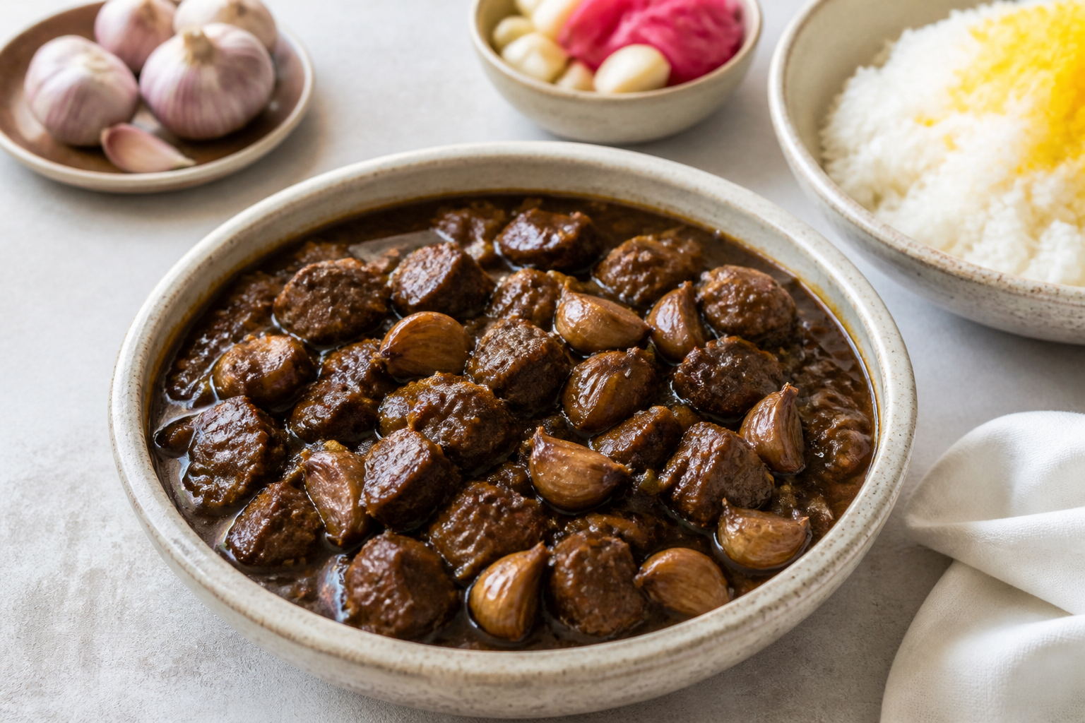 خورش سیر قلیه گیلانی