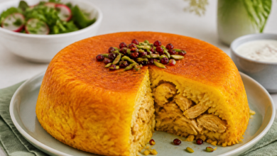 طرز تهیه ته‌چین مرغ مجلسی و قالبی