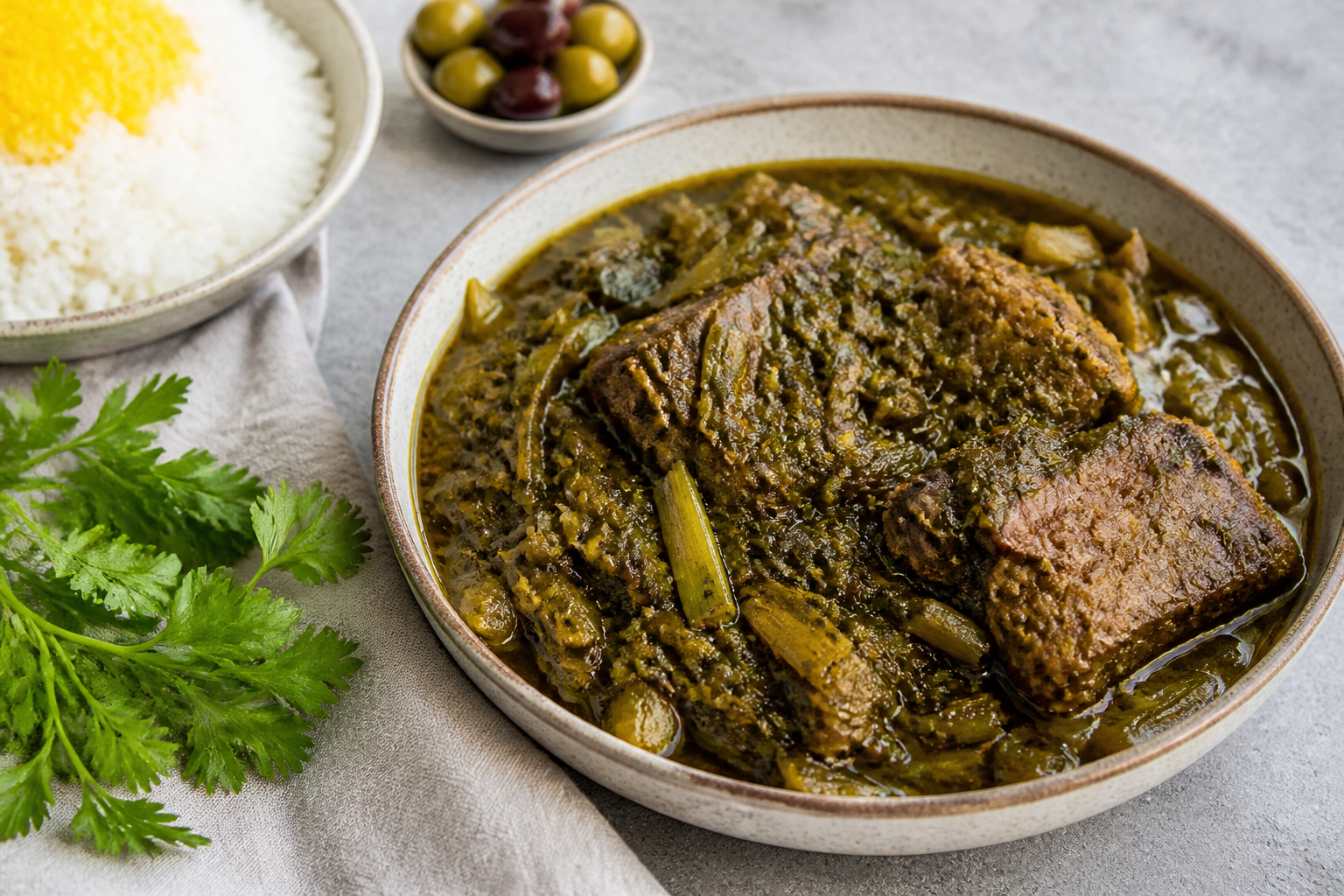 طرز تهیه خورش کرفس مجلسی و جاافتاده