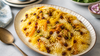 طرز تهیه شیرین پلو مجلسی با مرغ