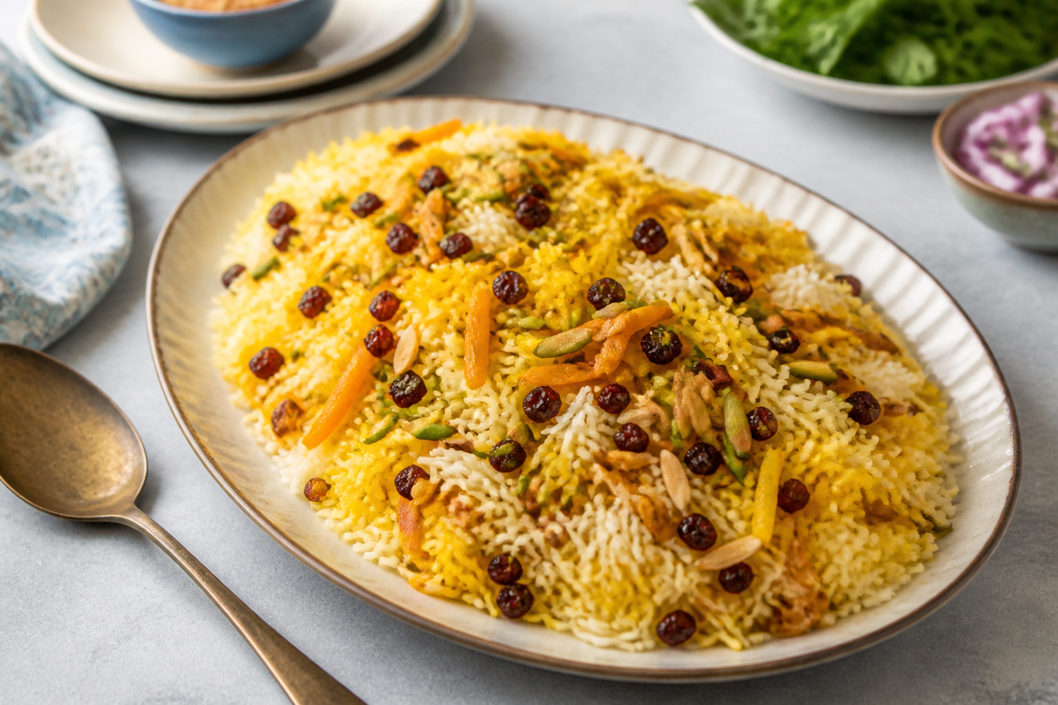 طرز تهیه شیرین پلو مجلسی با مرغ